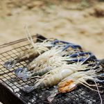 กุ้งก้ามกรามเผา ณ เขื่อนลำปาว จ. กาฬสินธุ์